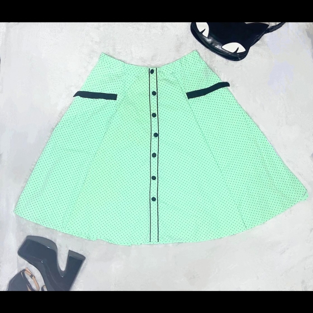 Hell Bunny Mint Green 50s Skirt